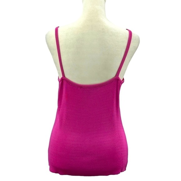 St. John Griffith & Gray Bright Pink Knit Camisole Top Crystal Heart Size Small - Picture 3 of 7